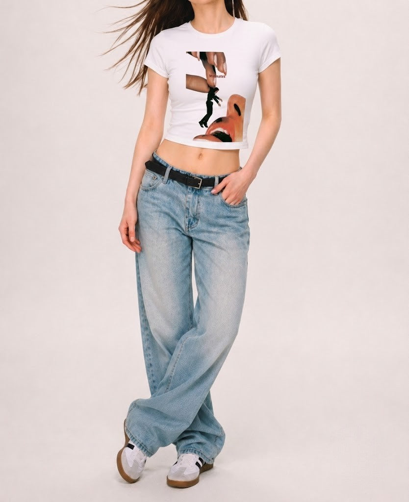 Filvore Man Eater Graphic Crop Top