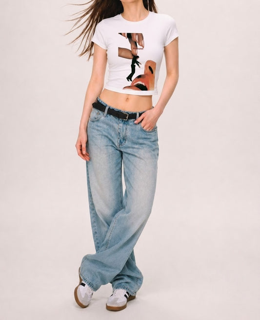 Filvore Man Eater Graphic Crop Top