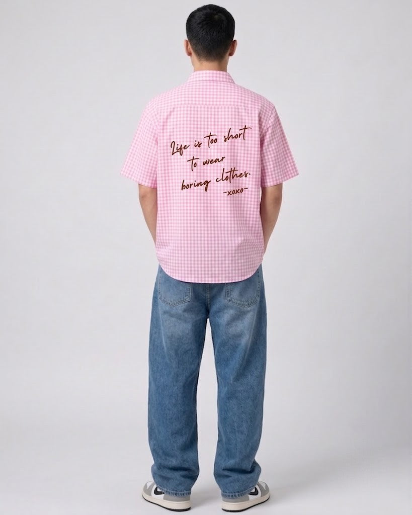 Pink Picnic Oversized Boxy Shirt