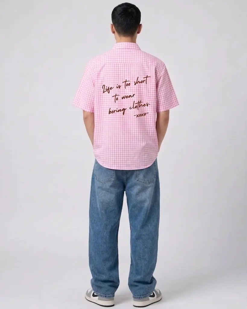Pink Picnic Oversized Boxy Shirt Filvore