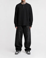 Filvore  Soild Henley Waffle Knit Tee Filvore