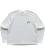 Off-white waffle knit oversized full-sleeve Front Design