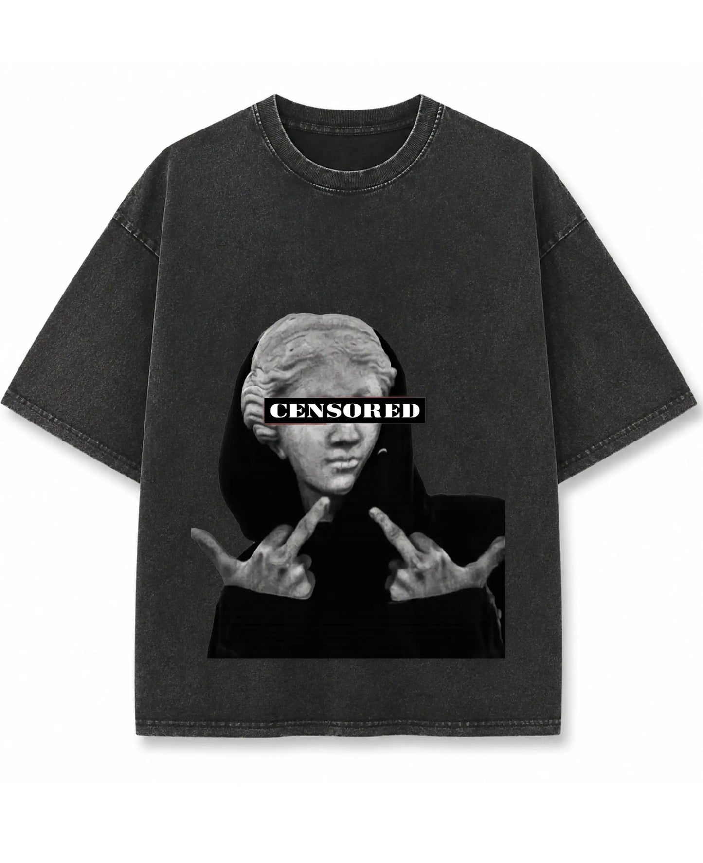 Vintage Fade Wash Oversized T-shirt Front Design