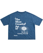 Denim Wash Boxy Fit T-shirt Back Design