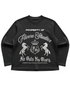 Black waffle knit oversized full-sleeve Front Design