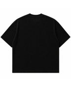 Black waffle boxy fit Back Design