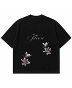 Black waffle boxy fit Front Design