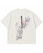 Off-white waffle boxy fit Back Design