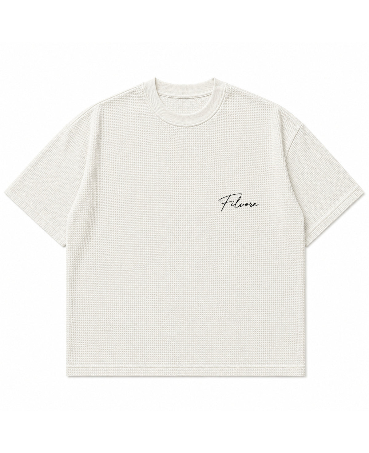 Off-white waffle boxy fit Front Design