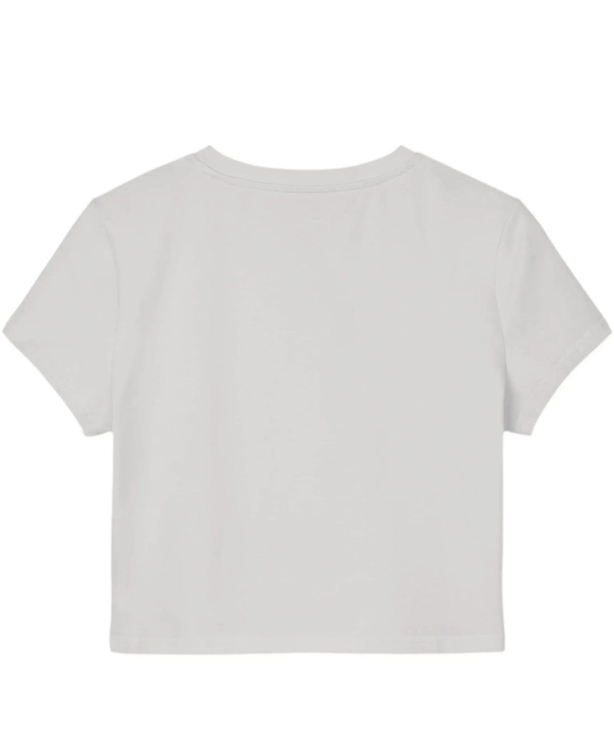 White Baby Tee Back Design