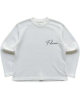 Off-white waffle knit oversized full-sleeve Front Design