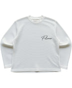 Off-white waffle knit oversized full-sleeve Front Design
