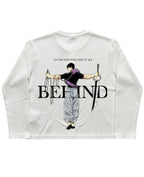 White Henley waffle knit Back Design