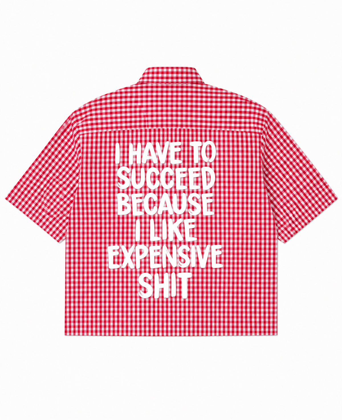 Red Picnic Oxford Boxy Shirt Back Design