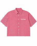 Red Picnic Oxford Boxy Shirt Front Design
