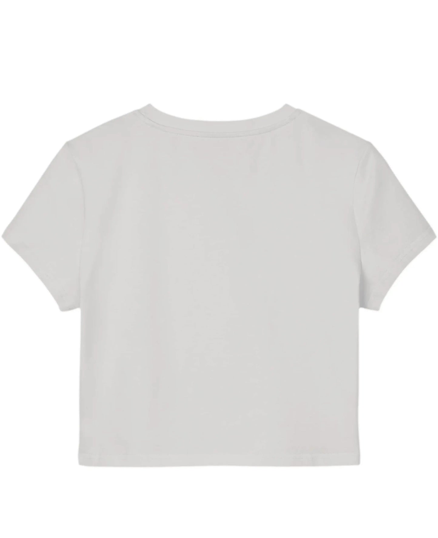 White Baby Tee Back Design