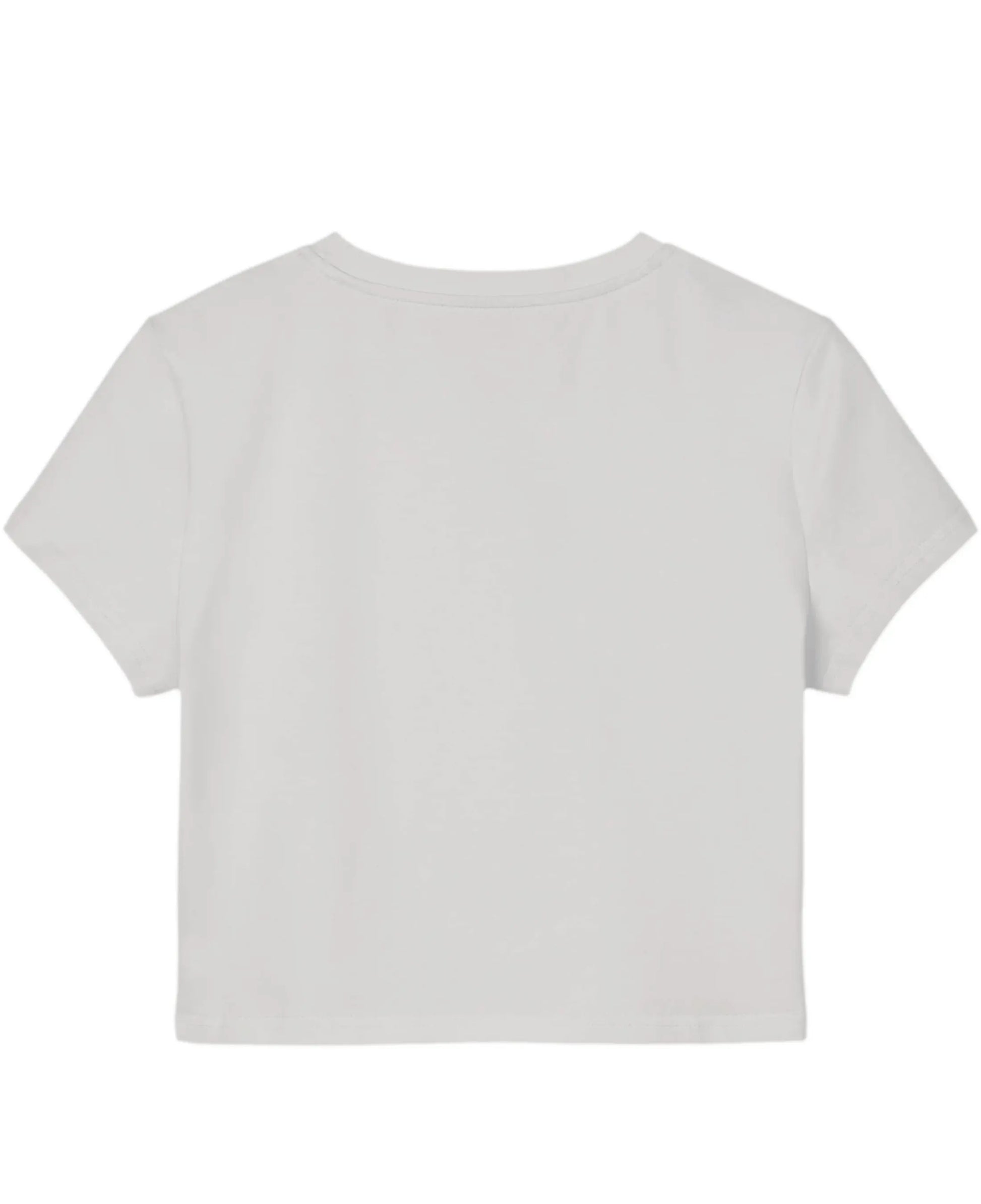 White Baby Tee Back Design